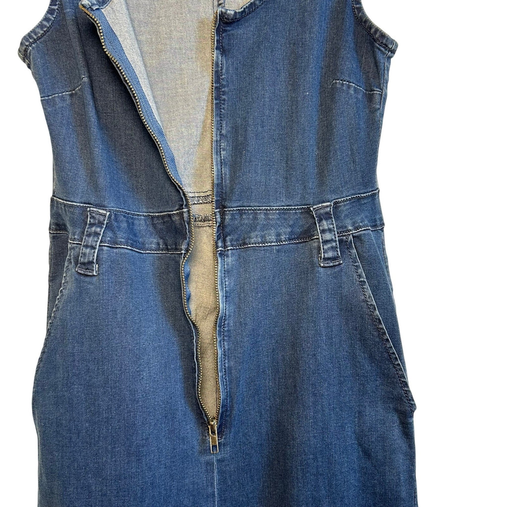 American Bazi Denim Utility L Jumpsuit Dark Blue Casual Streetwear Coveralls
