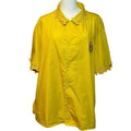 Savage X Fenty Yellow Floral Lace Trim 100% Cotton Shirt Plus Size 2X