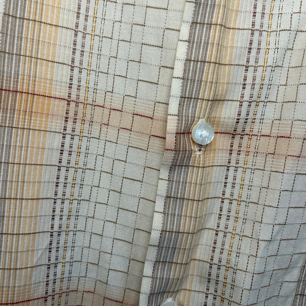 4XLT Attitude Brown Plaid Short Sleeve Casual Button Down Camp Shirt Big Tall