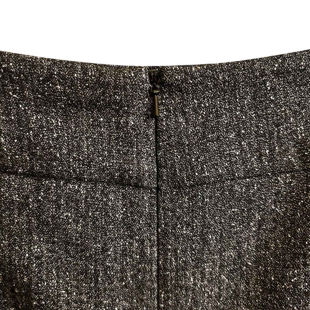 New York & Company Stretch Size 8 Charcoal Grey Pleated Slit Lined Pencil Skirt