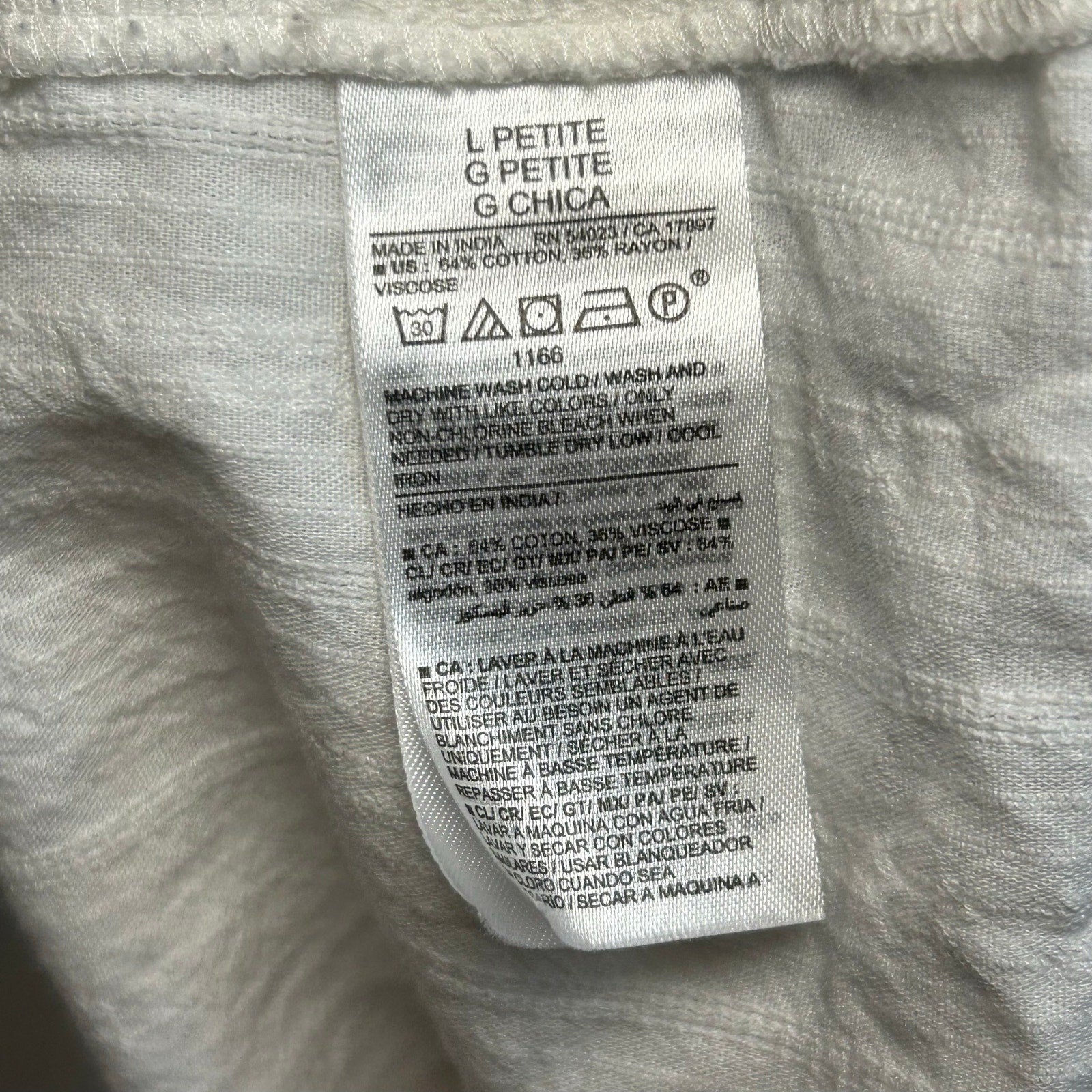Old Navy White Textured Sea Salt Long Sleeve Top PL Casual Cottage Loungewear