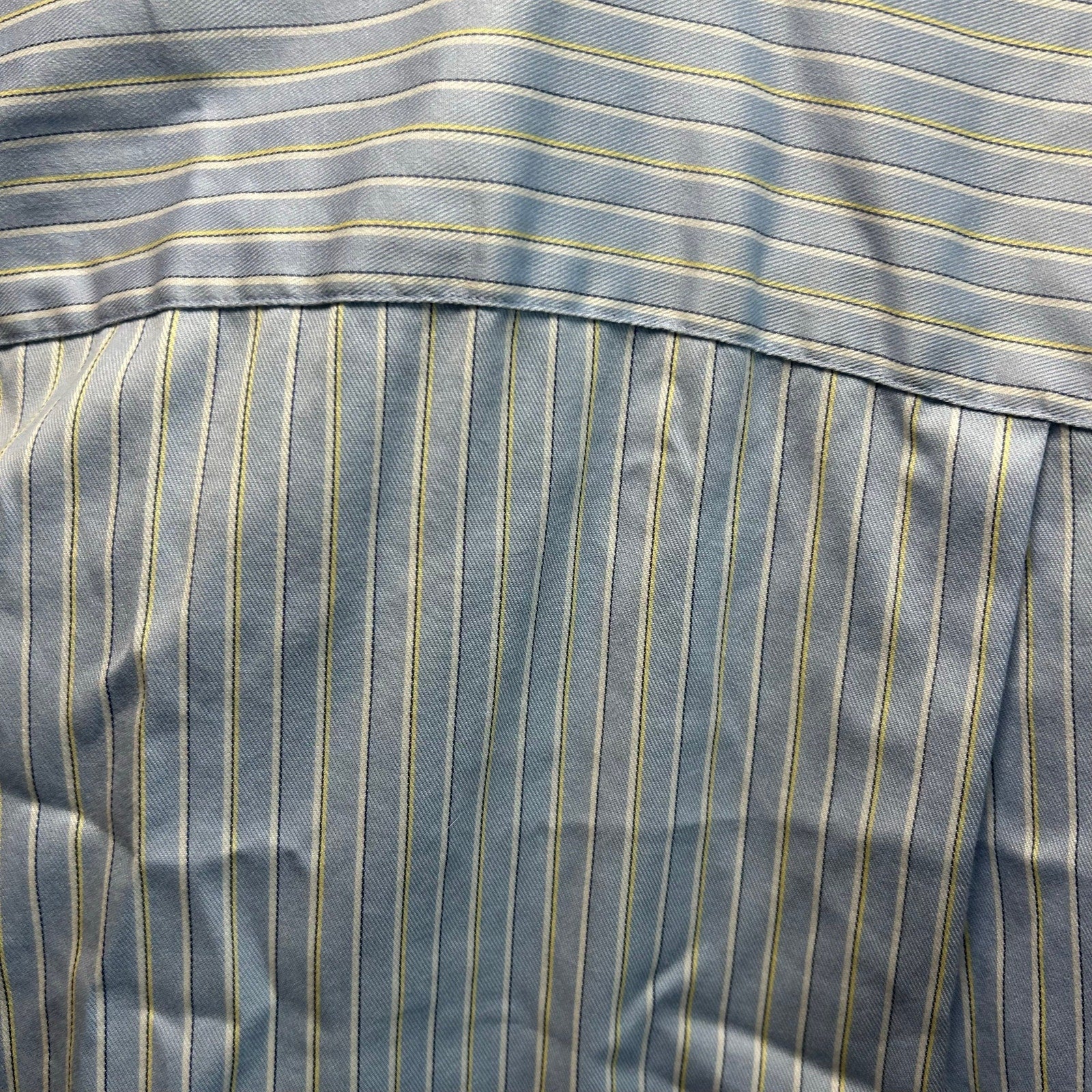 George Light Blue White Pinstripe Long Sleeve Button Down Shirt Large 42/44 Flaw