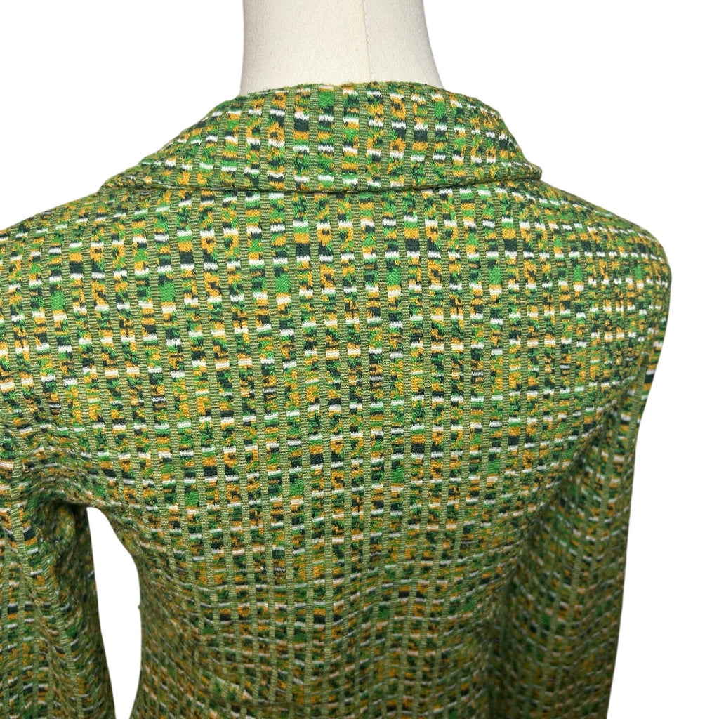 Stradivarius Green Long Sleeve Knit Dress M Minimalist Preppy Retro Streetwear
