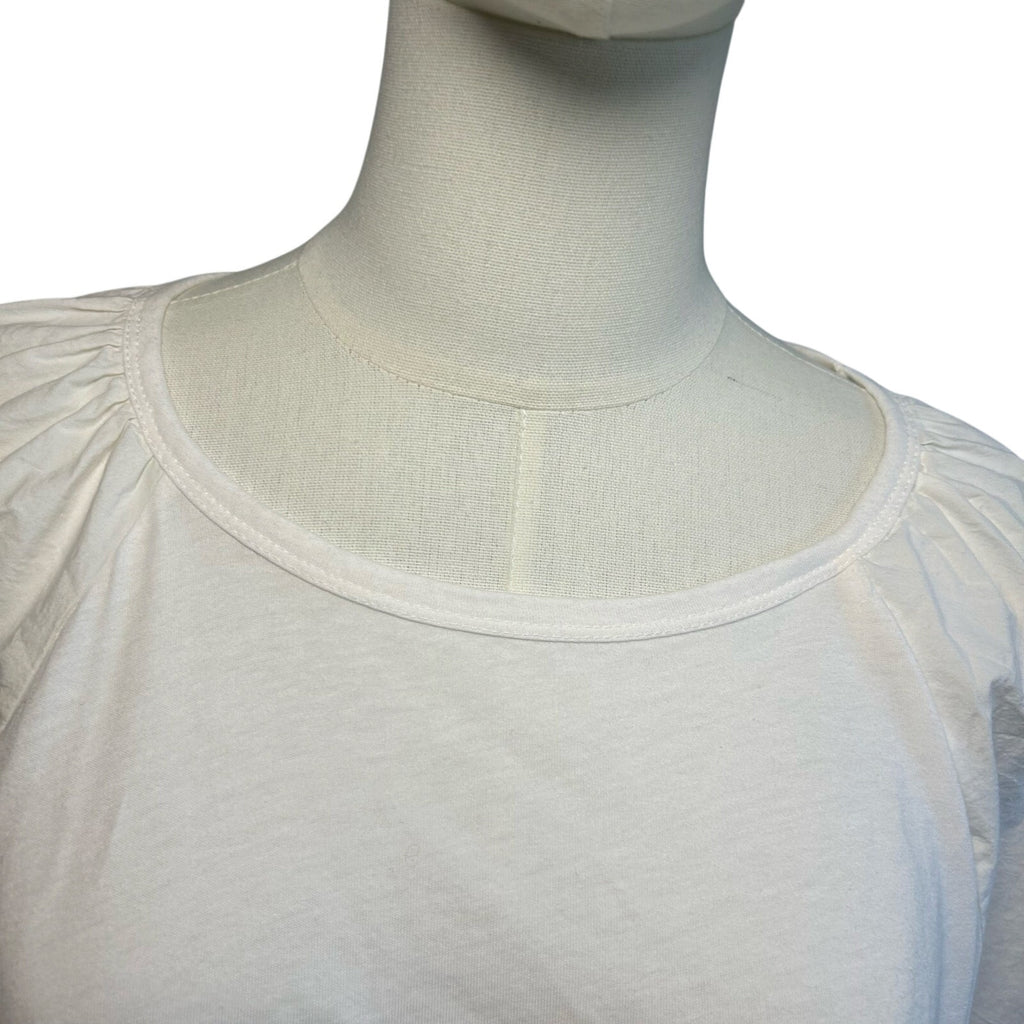 Old Navy Large White Dolman Sleeve Top Lace Detail Boho Casual Jersey Shirt Tee
