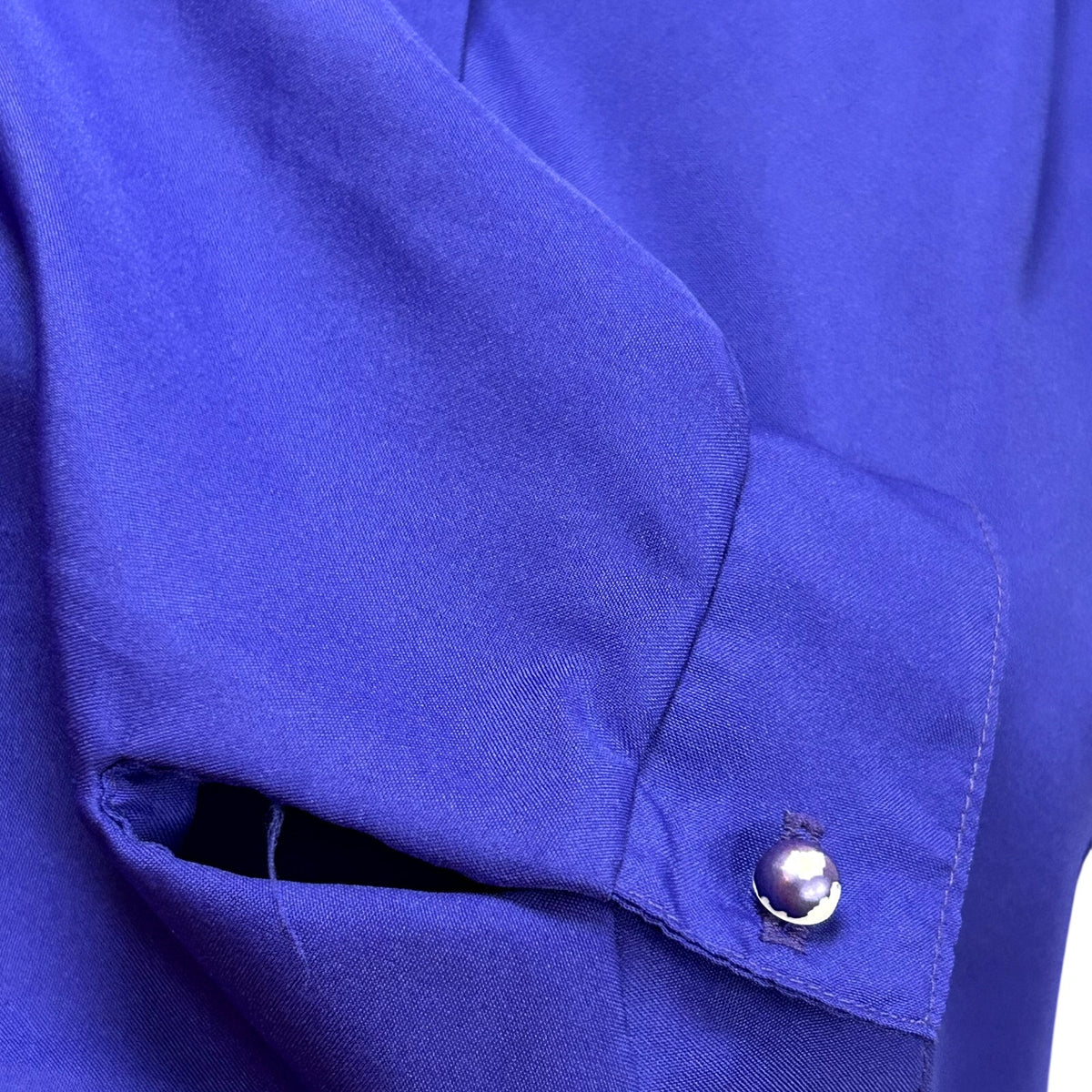 VTG 80s Laura Mae M Purple Blouse Asymmetric Mock Neck Retro Office Siren Twee