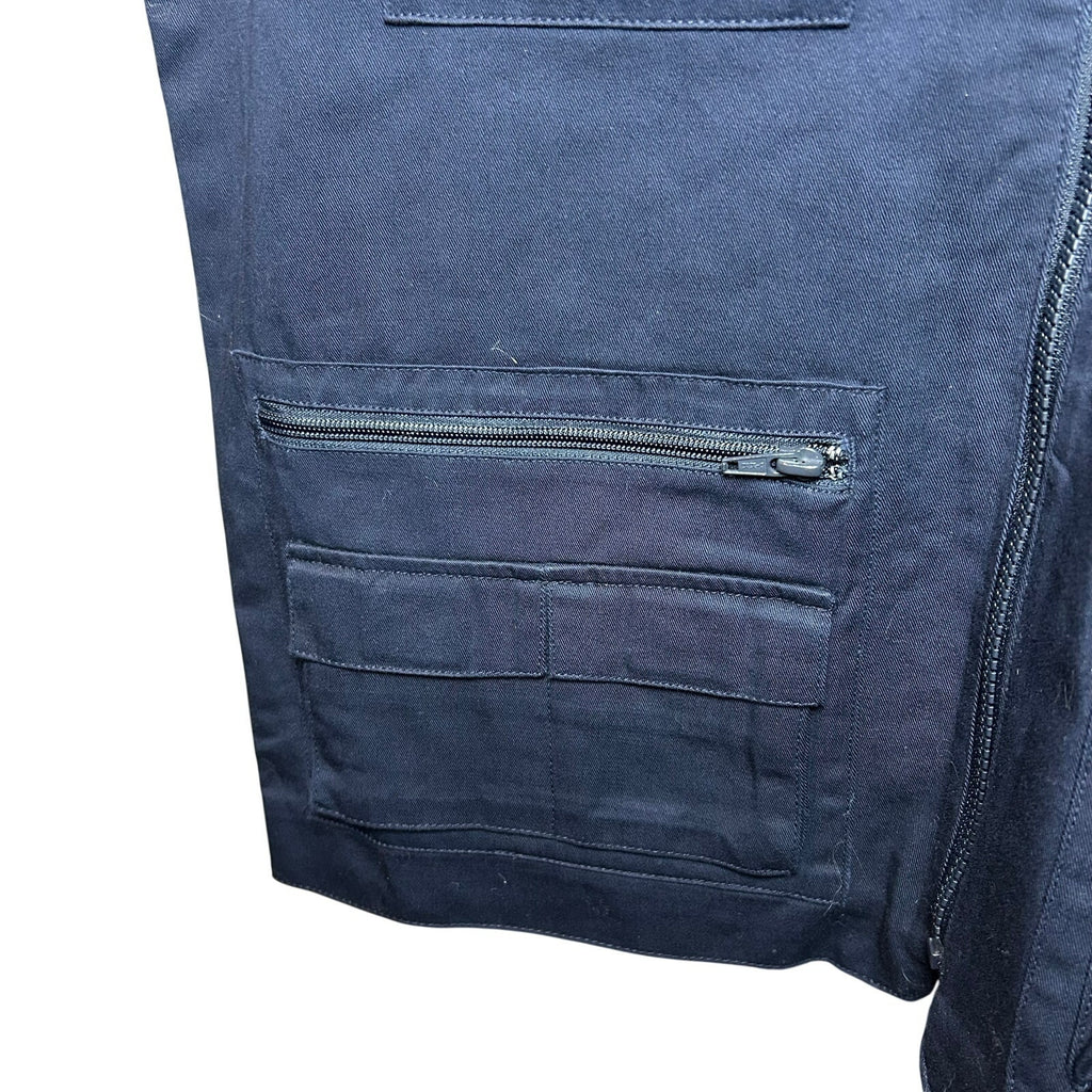 VTG Gerzon Navy Cotton Multi Pocket Technical Utility Gorpcore Vest Small M