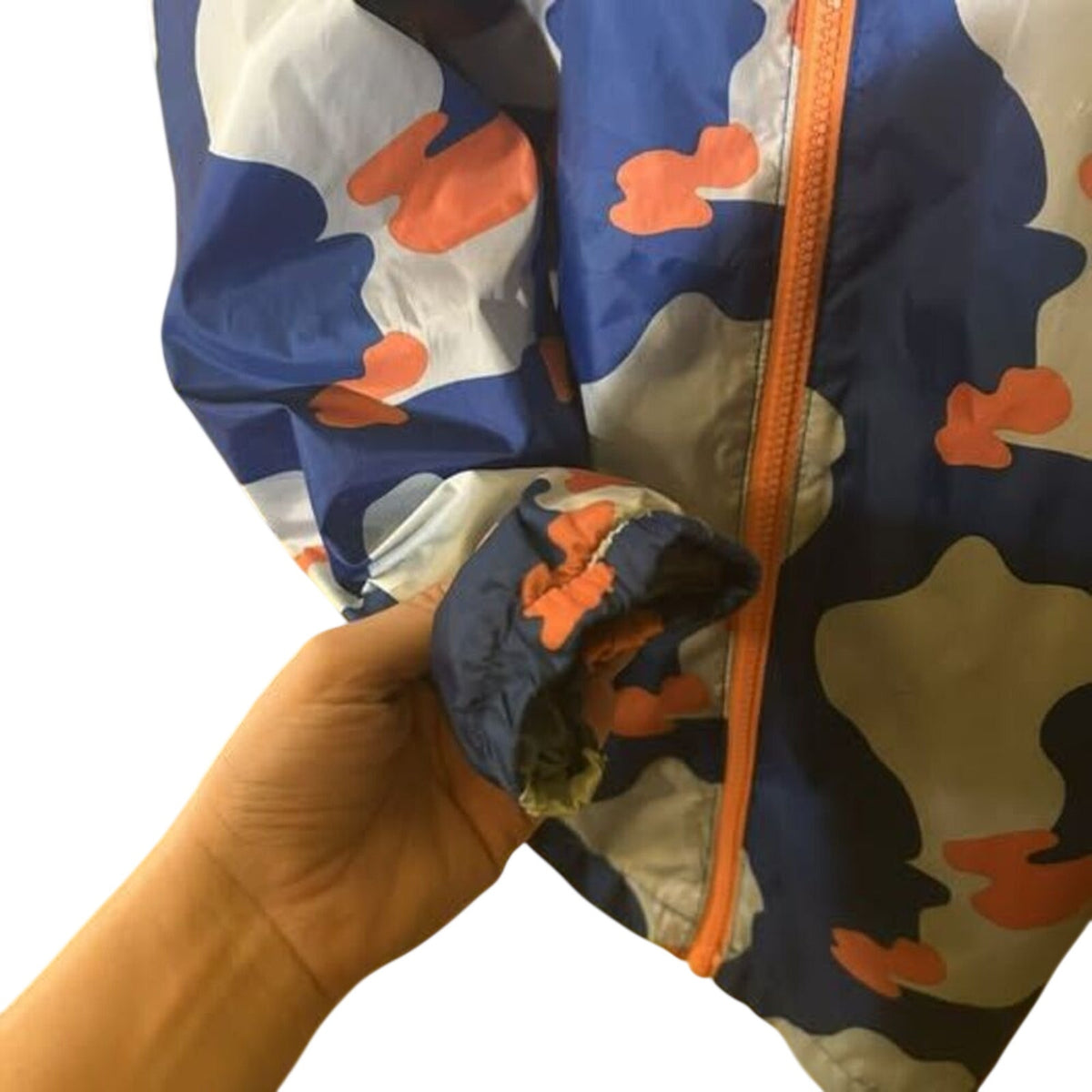 Cat & Jack Boys Camo Windbreaker Rain Jacket Size M 8/10 Blue Gorpcore Packable