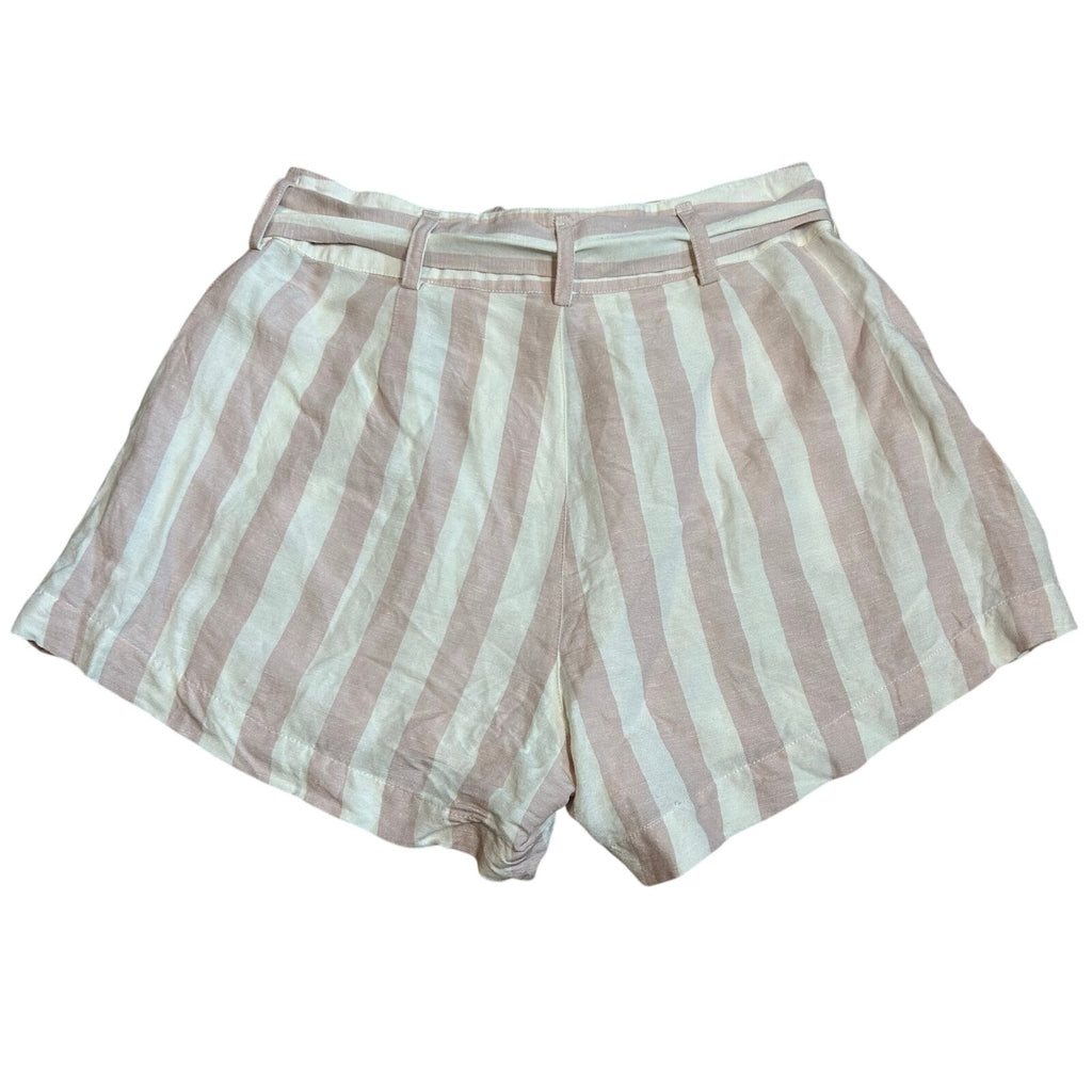 Rails Katy Petal Stripe Shorts Pink White Rayon Linen Medium Coquette Preppy