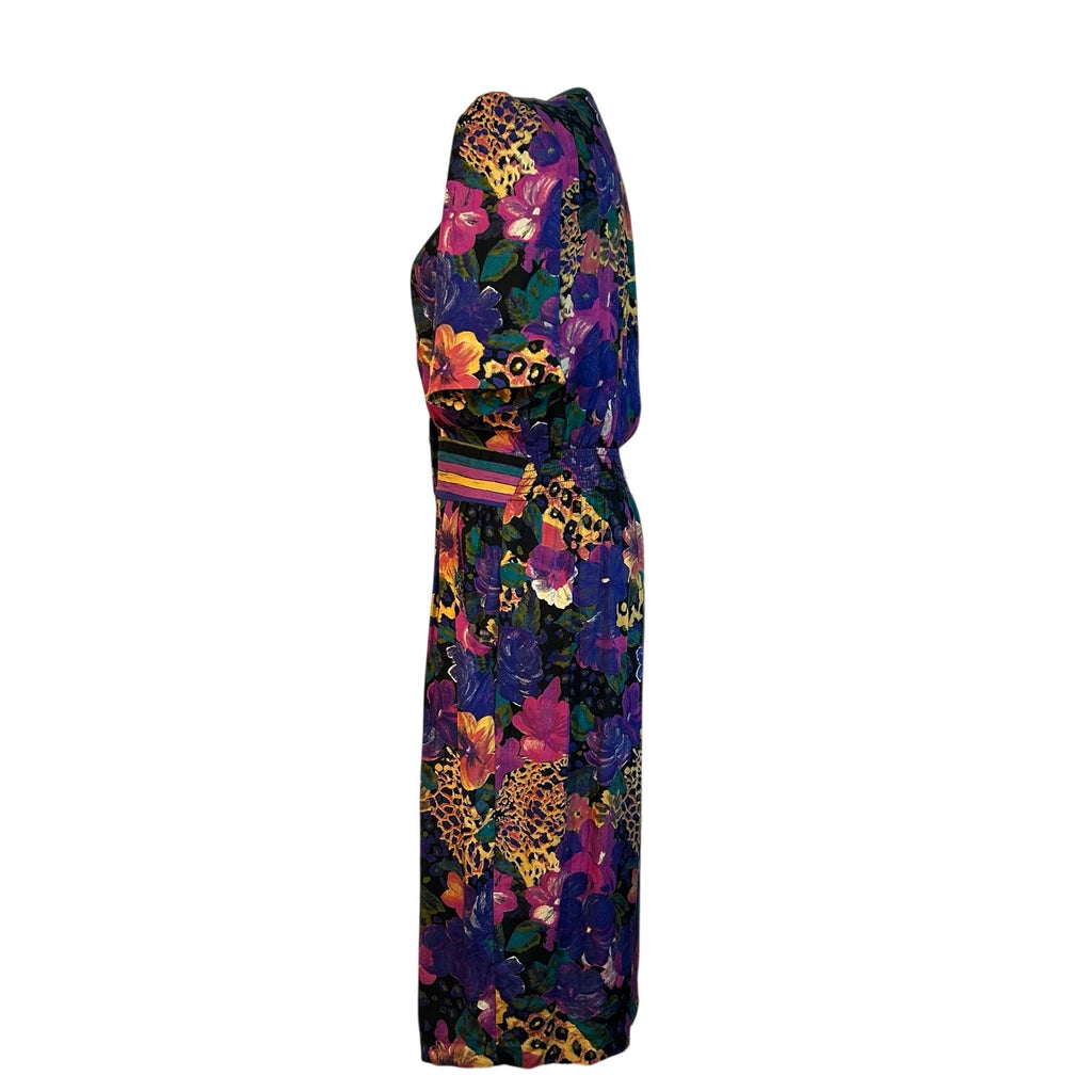 VTG Positive Attitude Midi Dress 11/12 Modern M Floral Whimsigoth Dark Academia