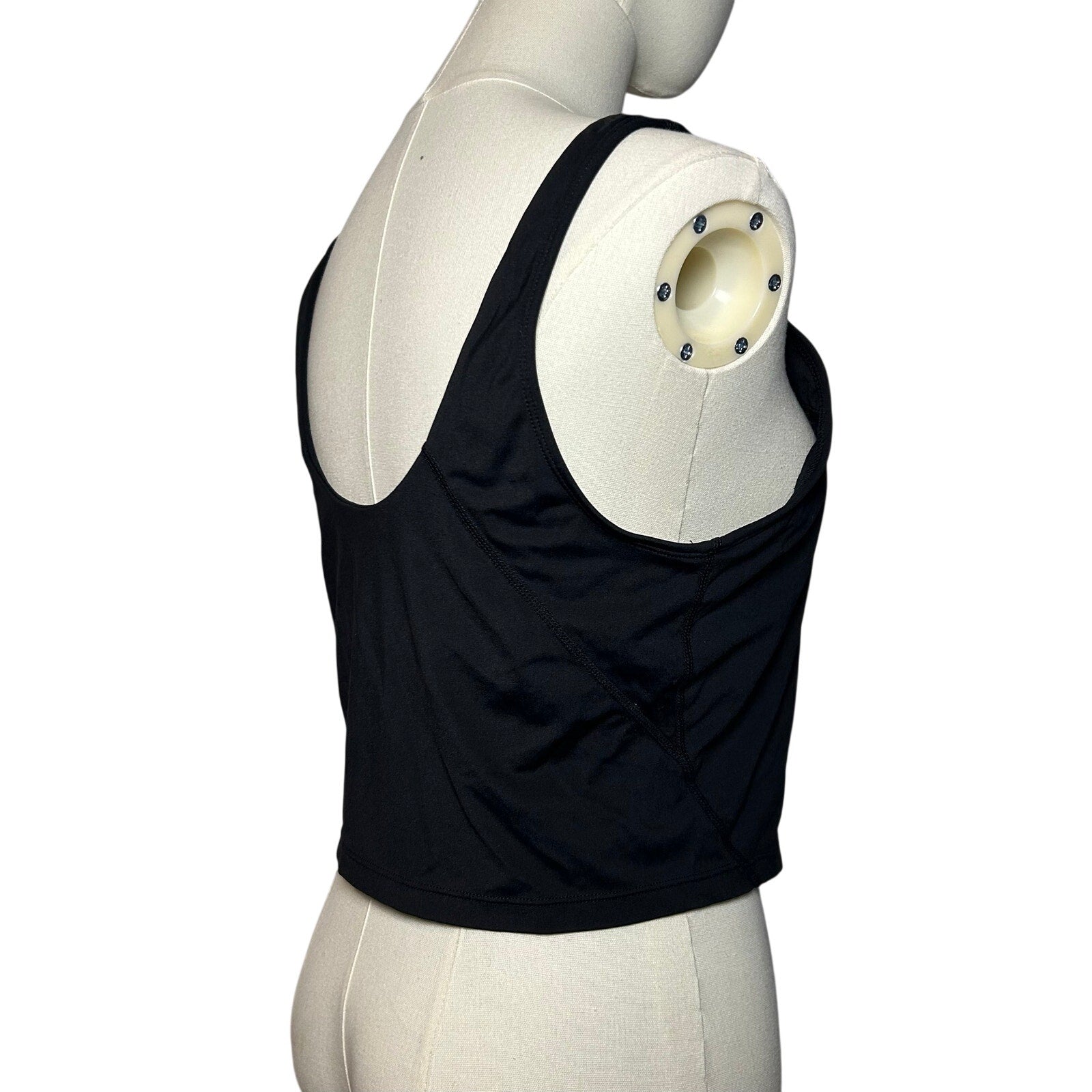 Black Built-In Bra Tank Dress High Stretch Large Minimalist Sportswear Casual