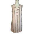 Sonoma Pink Brown Striped Dress Pockets PL Cottage Utility Minimalist Coastal