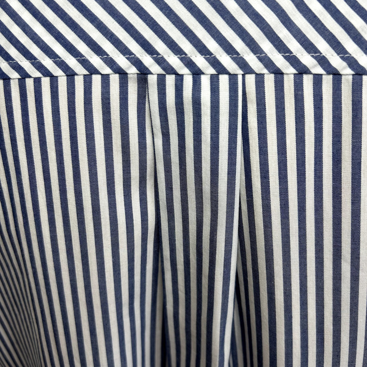 Tommy Hilfiger Blue White Striped Ruffle 14 Shirt Dress Cotton Coastal Preppy