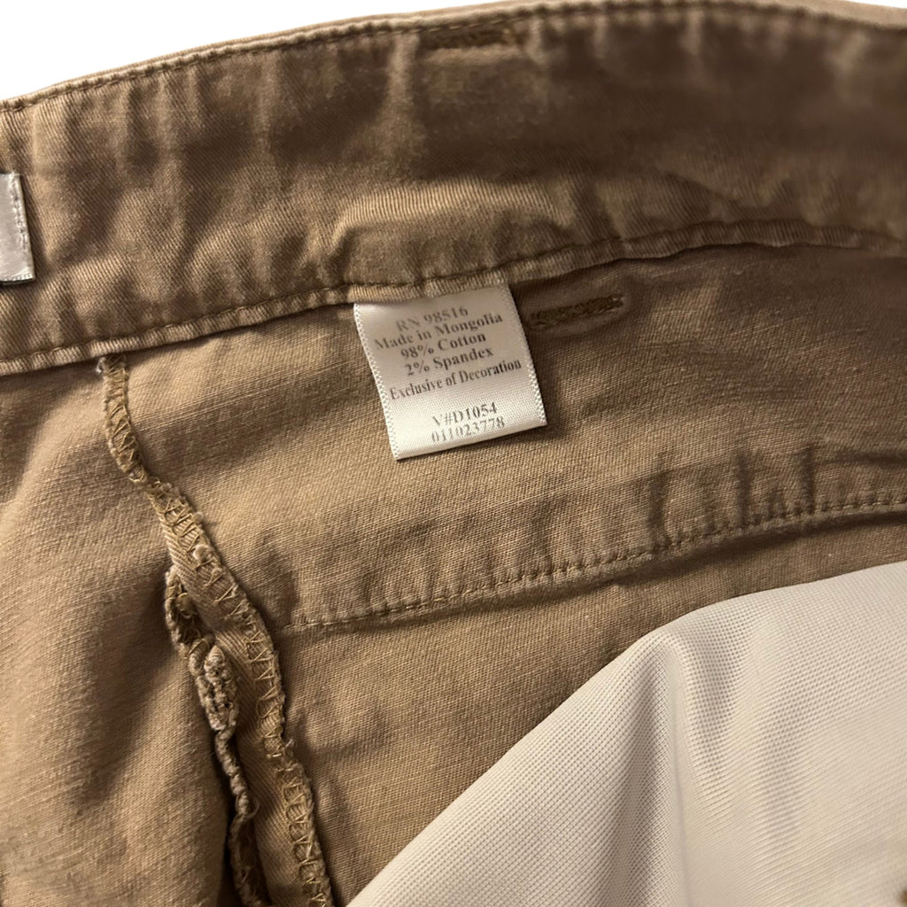 Coldwater Creek Tan Cotton Wide Leg Pants Size 10 Four Pocket Casual Career Y2K