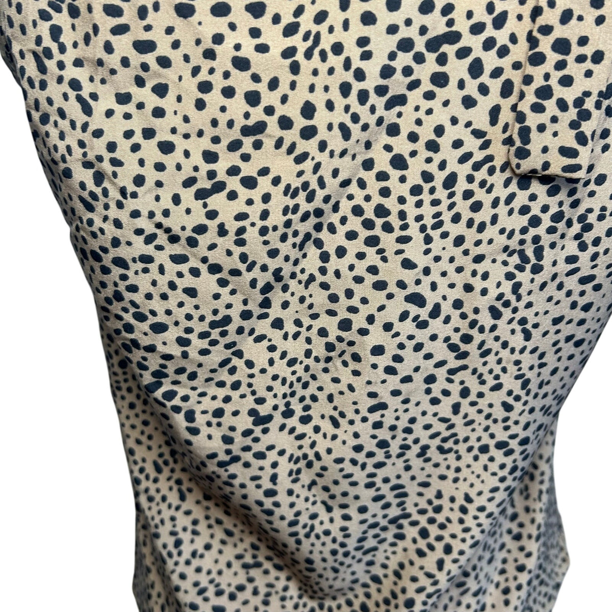 Brown Leopard Print S Top Pussy Bow Halter Neckline Y2K Boho Preppy Office Siren