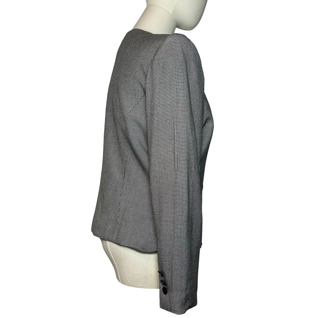 VTG 80s Gray Power Blazer Petite 8 Dark Academia Preppy Minimalism Office Siren