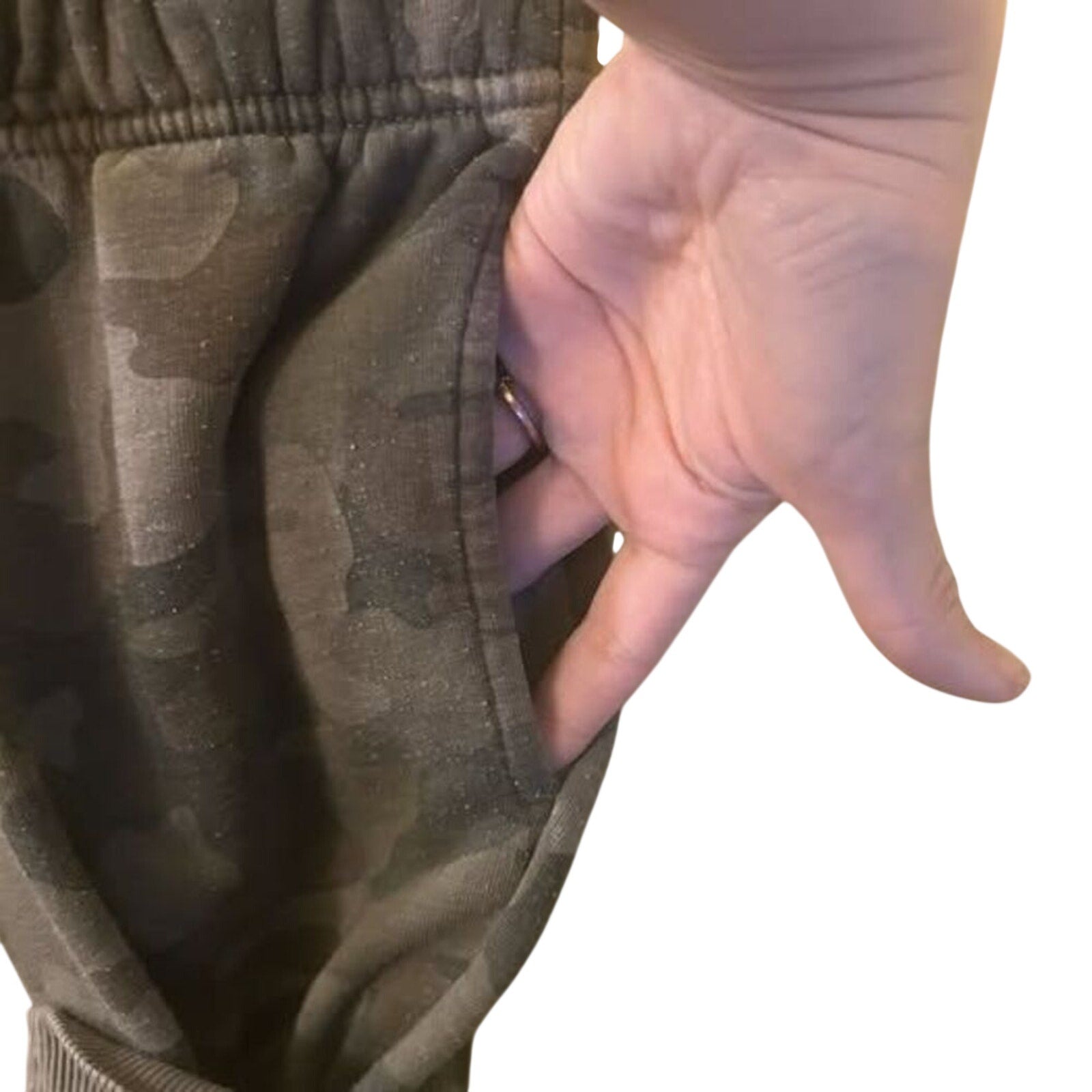 Cat & Jack Boys Size 8 10 Grey Camo Joggers Gorpcore Utility Reinforced Knee