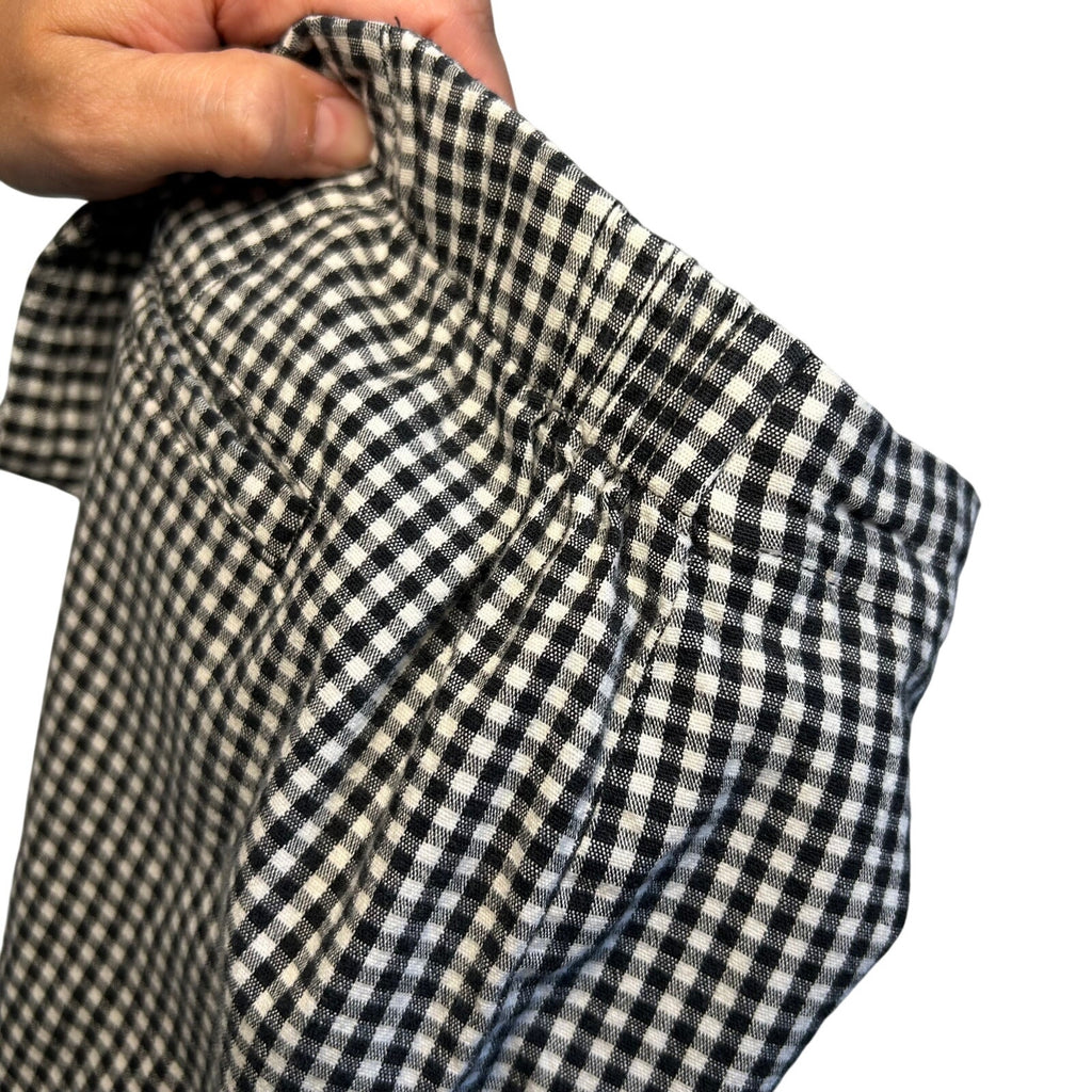 VTG 90s David Brooks Gingham Pants 8 29 Black White Retro Plaid Cigarette Slacks