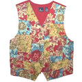 VTG 90s Lizsport Patchwork Floral Cotton Vest Pockets M Dark Academia Whimsygoth
