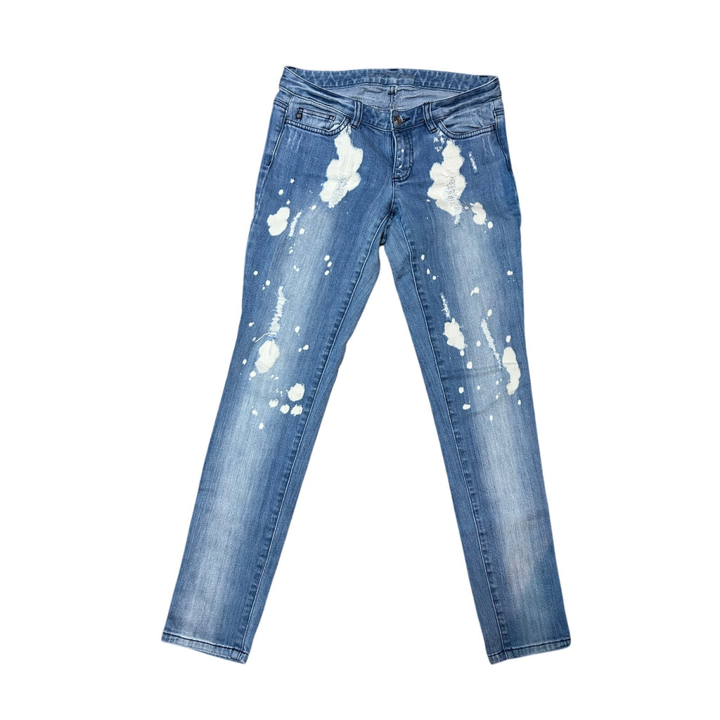 Michael Michael Kors Bleach Splatter Distressed Skinny Jeans