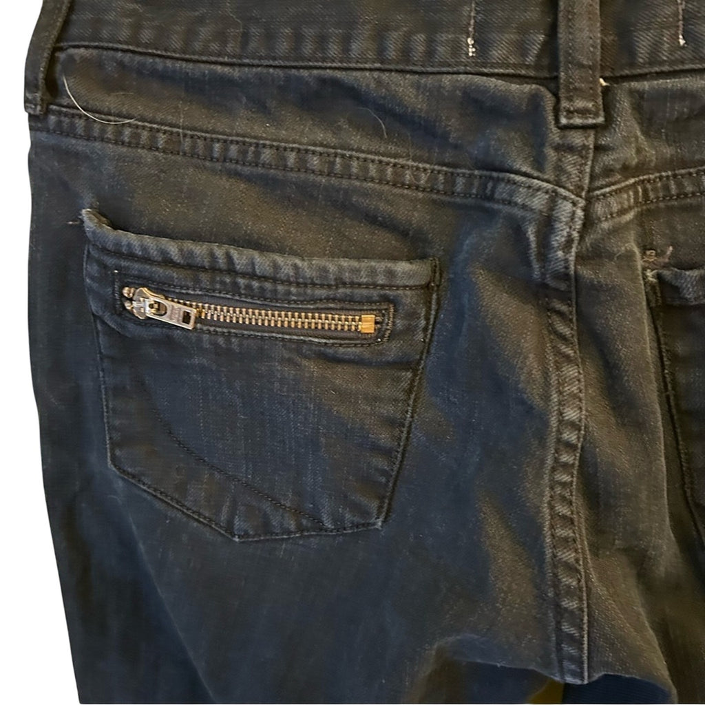 Paper Denim Cloth Black 10 Brinkely Jeans Moto Biker Ankle Zip Y2K Grunge Goth