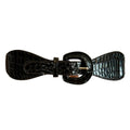 Serengeti S Brown Alligator Texture Elastic Cinch Waist Belt Western Boho Chic