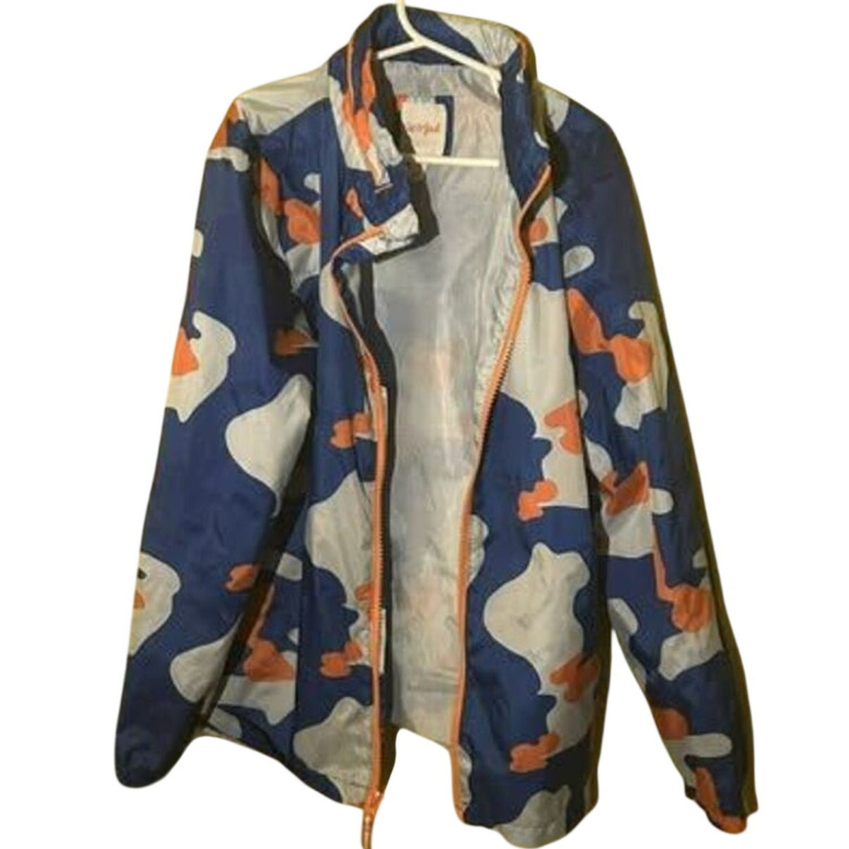 Cat & Jack Boys Camo Windbreaker Rain Jacket Size M 8/10 Blue Gorpcore Packable