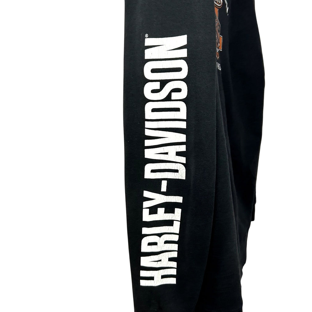 Harley-Davidson XL House of Harley 2013 Black Graphic Full Zip Biker Hoodie