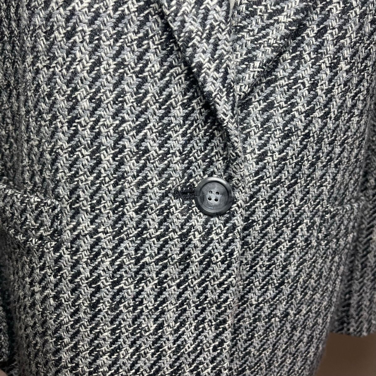 VTG 80s Christopher Gray Blazer Wool Blend 12 Dark Academia Preppy Minimalist
