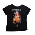 Mastodon Band T-Shirt L Black Boat Neck Custom Cut Streetwear Grunge Goth Metal