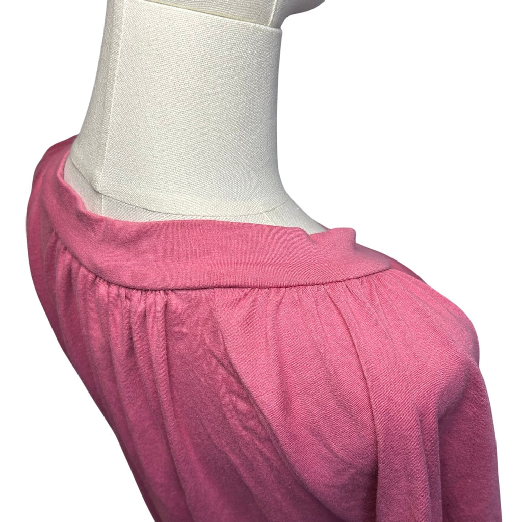 NWT Dokotoo Pink Slub Jersey Cinched V-Neck Top Small Casual Loungewear Boho