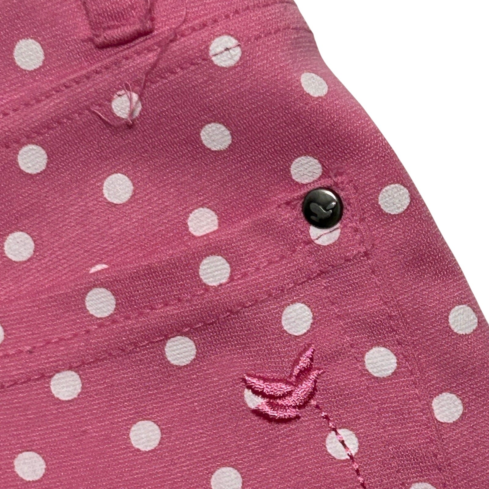 Dream Out Loud Selena Gomez L Pink Polka Dot Capri Pants Stretch Y2K Coquette