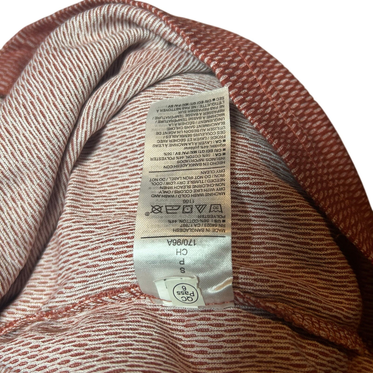 Old Navy Soft Washed Thermal Crew Neck Shirt Mens Small NWT Rust Orange Waffle