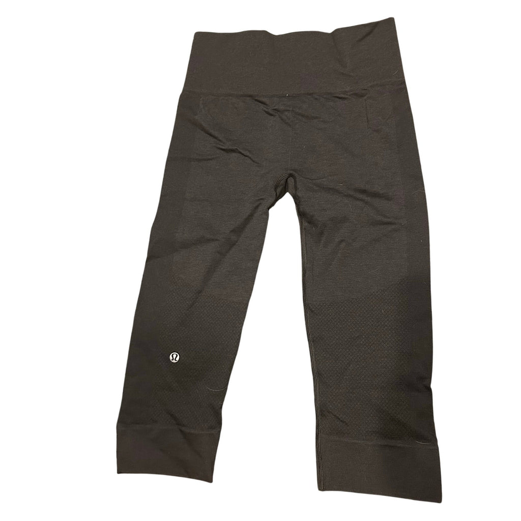 Lululemon Ebb To Street Tight Crop Leggings Black 6 Seamless High Rise