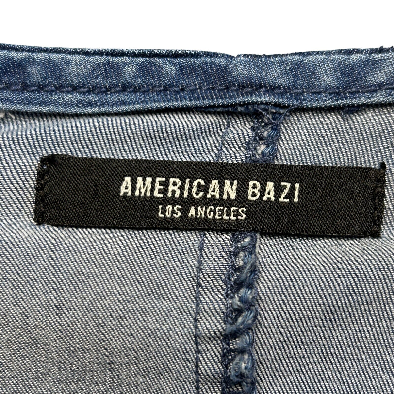 American Bazi Denim Utility L Jumpsuit Dark Blue Casual Streetwear Coveralls
