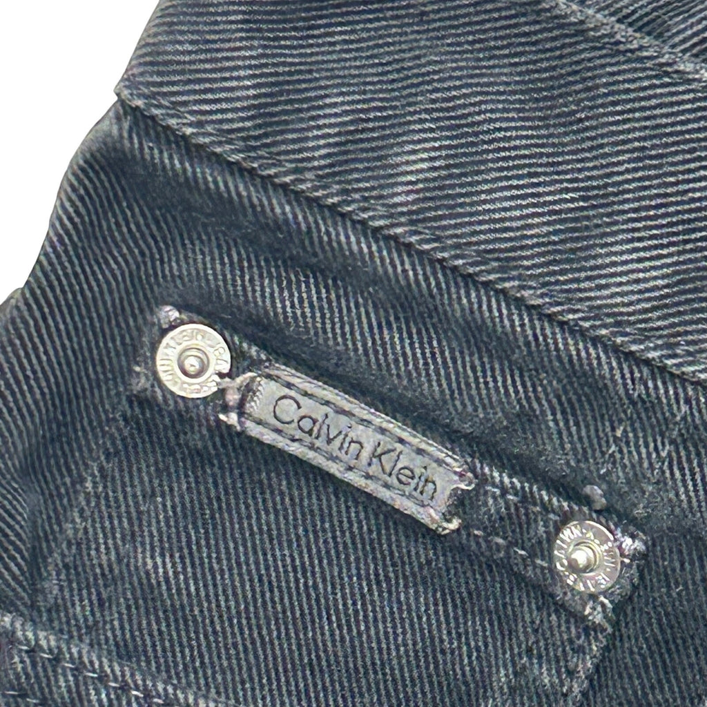VTG 90s Calvin Klein 8 Black 100% Cotton High Rise Straight Leg Jeans Grunge