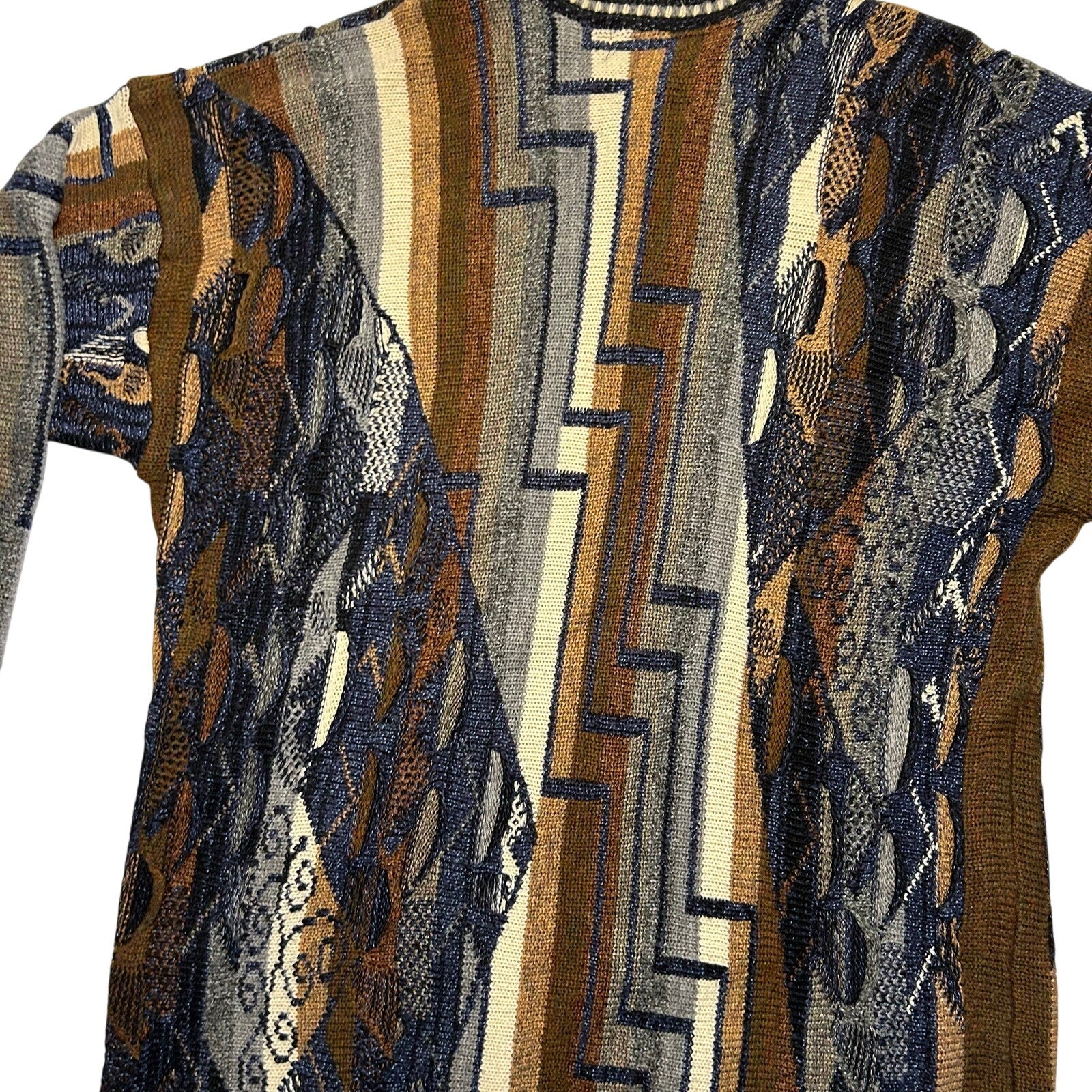 VTG 80s Lavane Brown Cosby Crewneck XL Sweater Retro Grunge Streetwear Casual