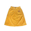 VTG 70s Wrangler Mustard Gold Corduroy Mini Skirt Petite XXS Western Boho Retro