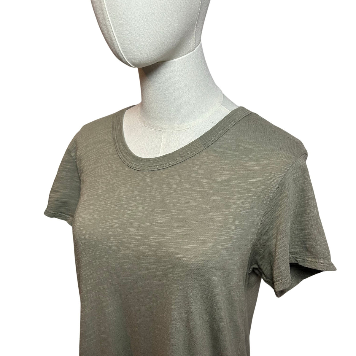 Wilt Slub Knit Tiered Midi Dress Sage Green S