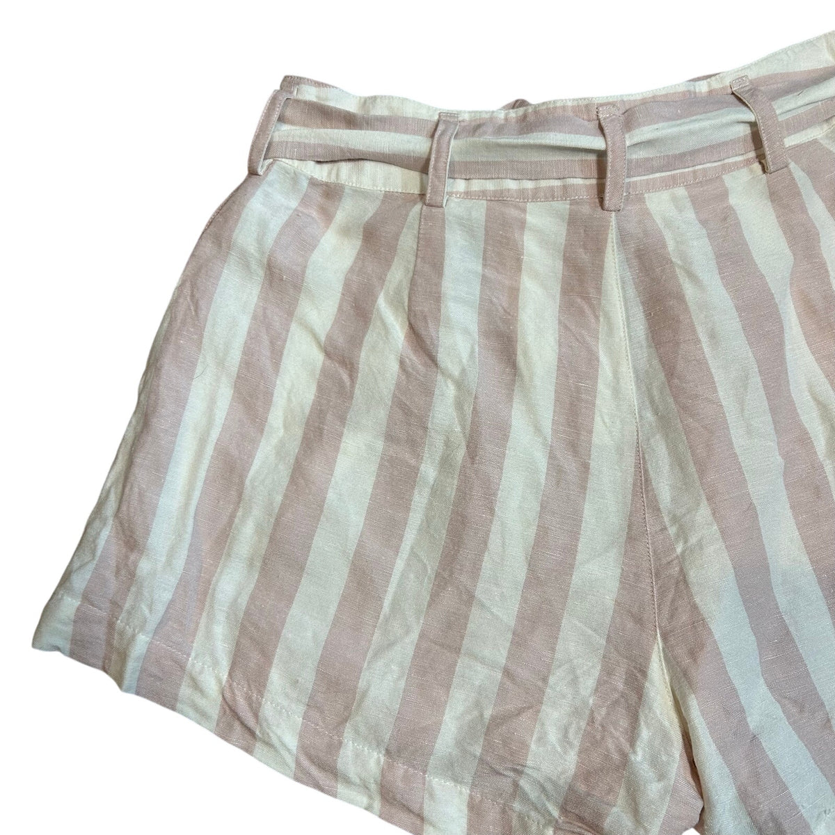Rails Katy Petal Stripe Shorts Pink White Rayon Linen Medium Coquette Preppy