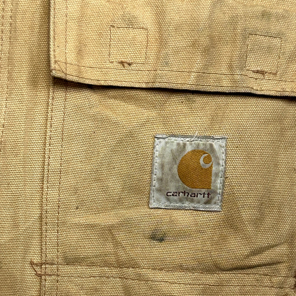 VTG 90s Carhartt J18 48R Tan Quilted Duck Detroit Work Barn Jacket Coat Gorpcore