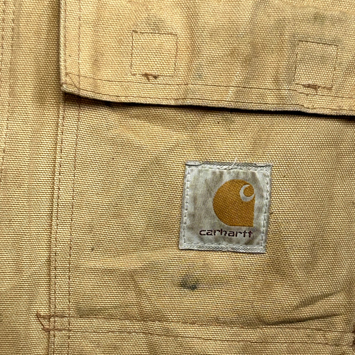 VTG 90s Carhartt J18 48R Tan Quilted Duck Detroit Work Barn Jacket Coat Gorpcore