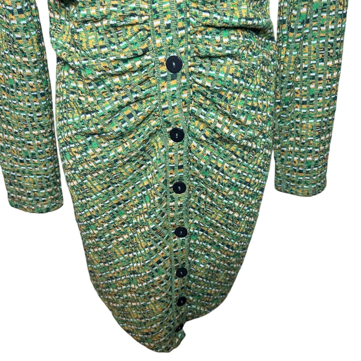 Stradivarius Green Long Sleeve Knit Dress M Minimalist Preppy Retro Streetwear