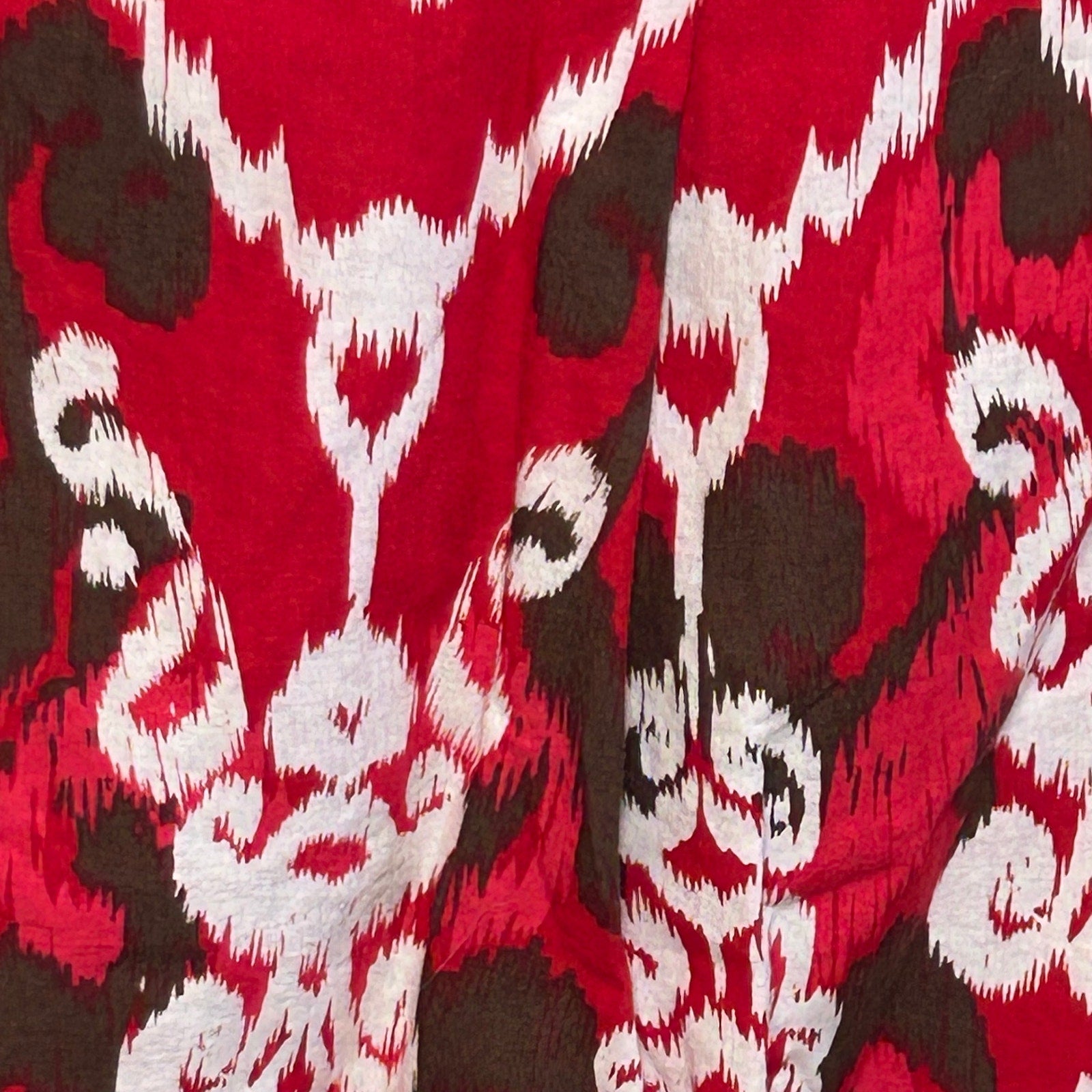 Notations Red Black L Midi Skirt Y2K Boho Whimsigoth Cotton Casual Retro Witchy