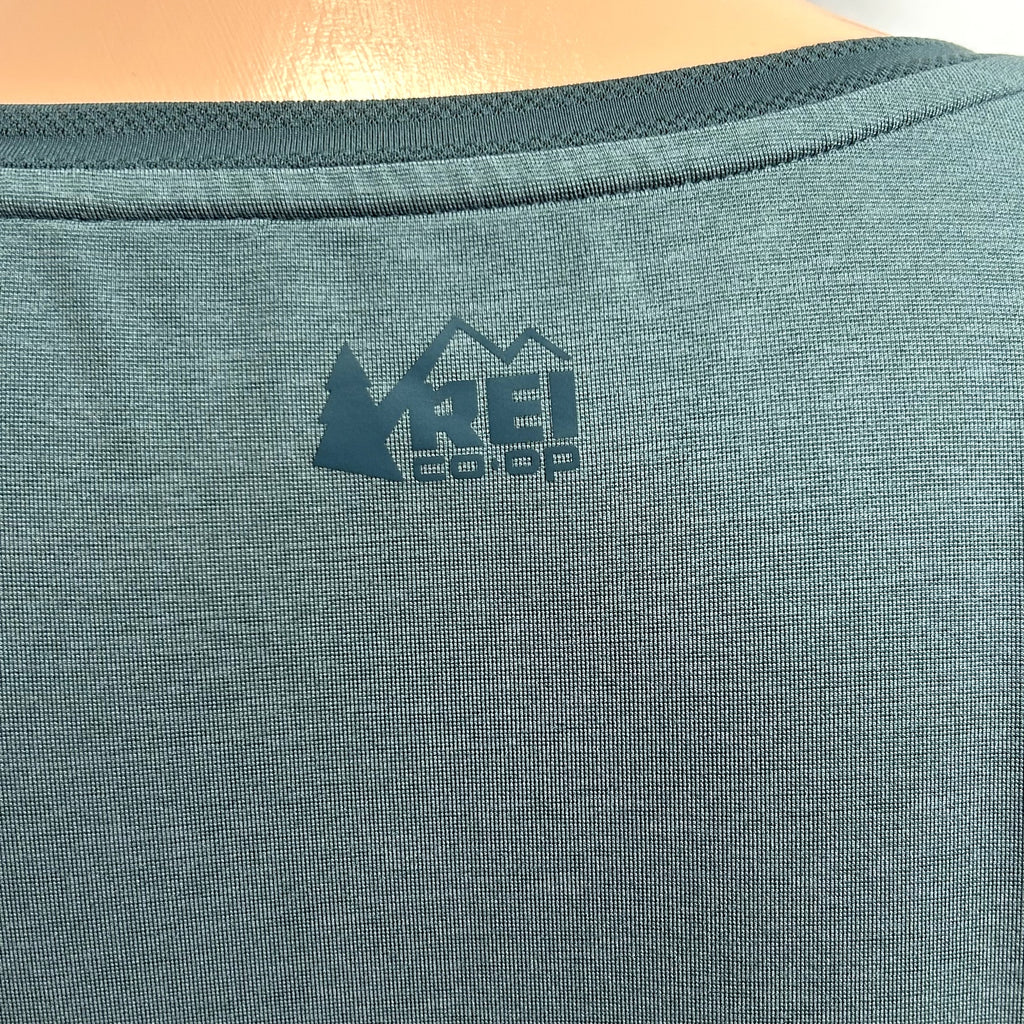 REI S Green Top Ventilated Mesh Panels Gorpcore Activewear Trail Casual Outdoor