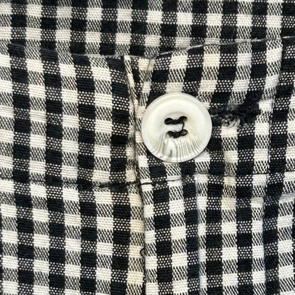 VTG 90s David Brooks Gingham Pants 8 29 Black White Retro Plaid Cigarette Slacks