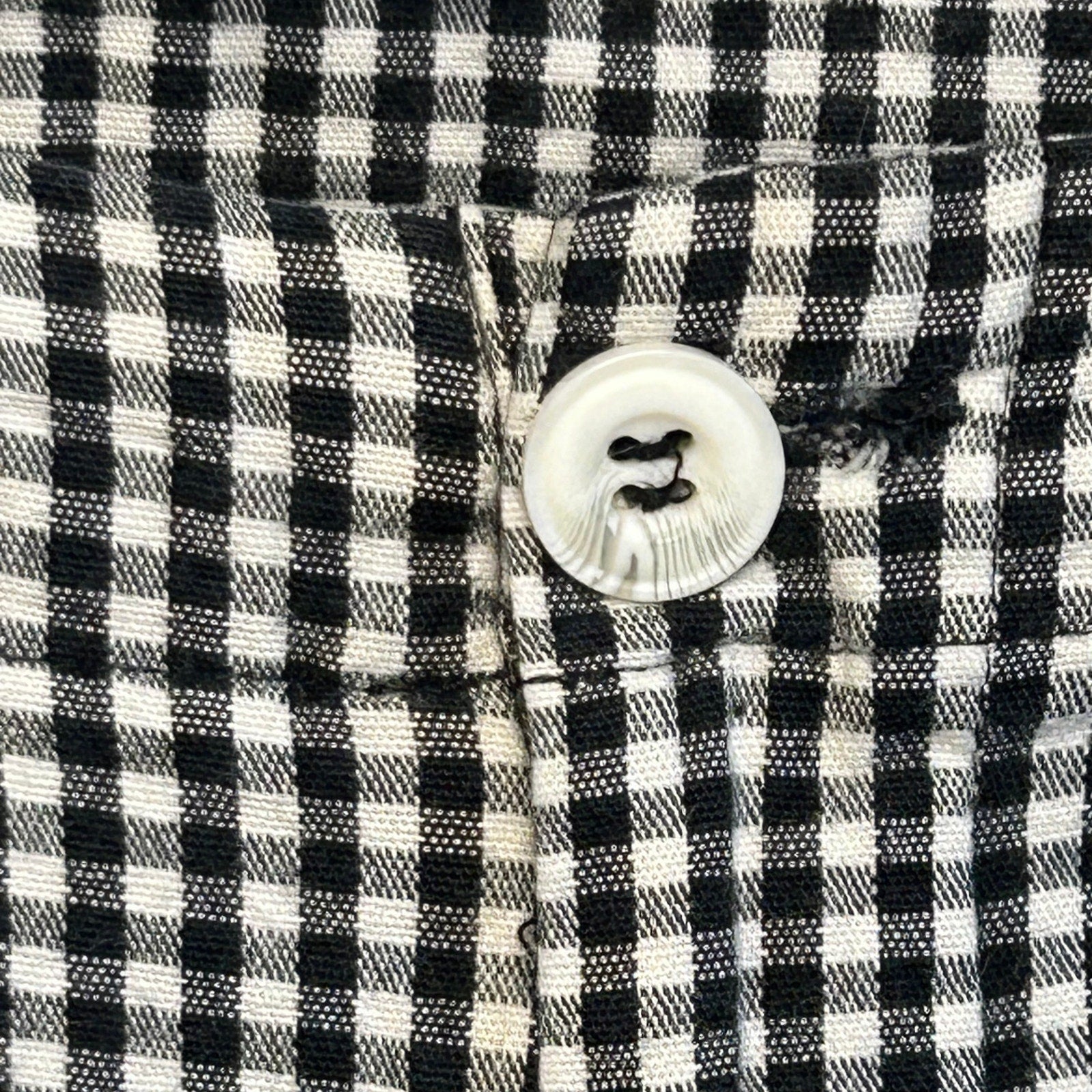 VTG 90s David Brooks Gingham Pants 8 29 Black White Retro Plaid Cigarette Slacks