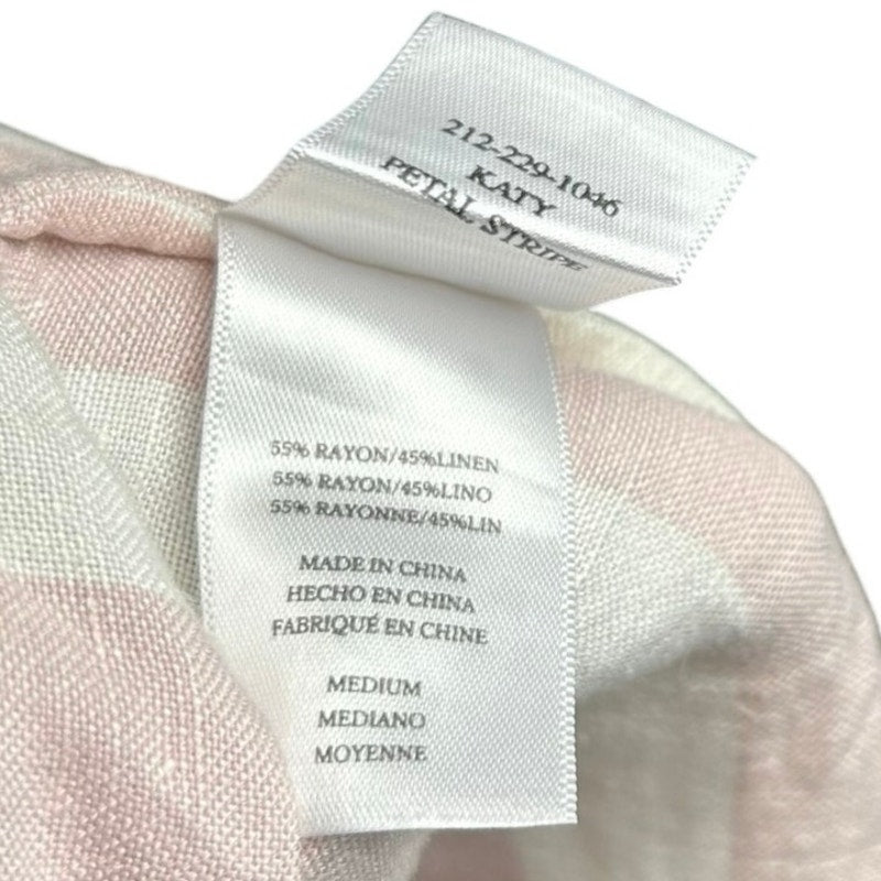 Rails Katy Petal Stripe Shorts Pink White Rayon Linen Medium Coquette Preppy
