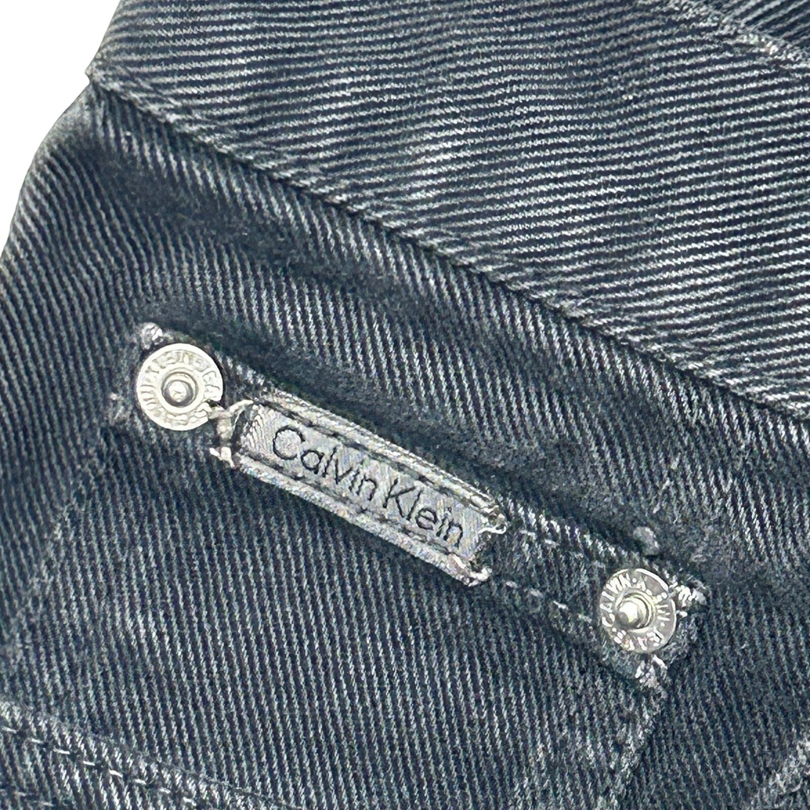 VTG 90s Calvin Klein 8 Black 100% Cotton High Rise Straight Leg Jeans Grunge