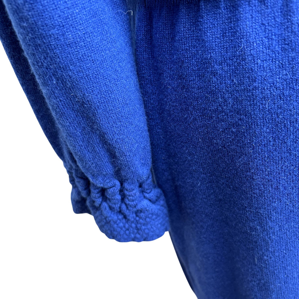VTG 90s Escada 38 S Royal Blue 100% Cashmere Long Sleeve Knit Sweater Dress Chic
