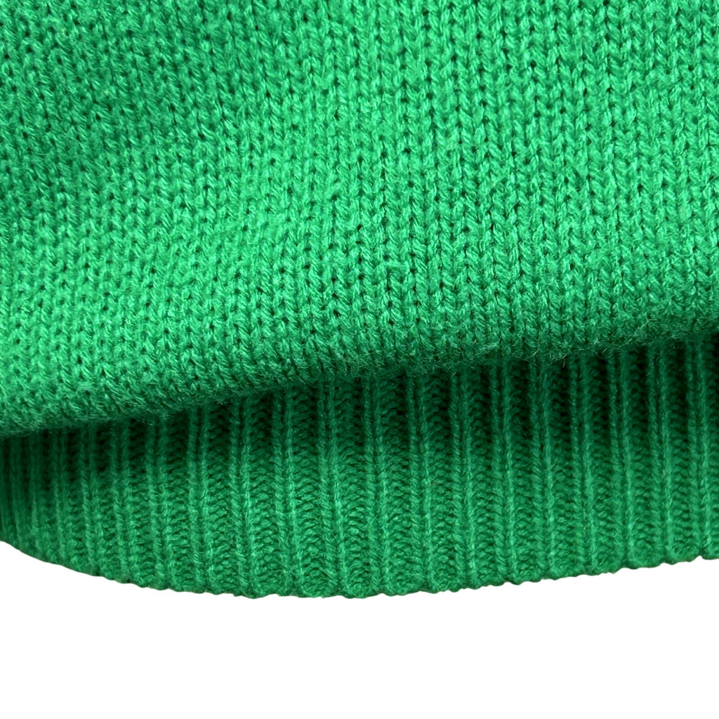 VTG 90s Alicia M Green Cable Knit Relaxed Cottage Sweater Casual Comfy Preppy